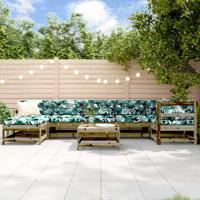 8-delige Loungeset met kussens geïmpregneerd grenenhout - thumbnail