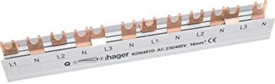 Hager KDN451D Faserail Meerdere kleuren 4-polig 80 A 1 stuk(s)