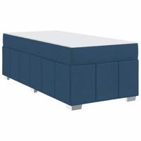 Bedframe met matras Blauw 100 x 200 cm Stof - thumbnail