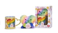 Love Hearts Cadeauset regenboog hart - Love is love - mok en knuffel - thumbnail
