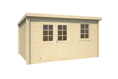 Outdoor Life Amira Blokhut 400x295 cm 28 mm vuren blank- Lessenaarsdak- Onbehandeld vurenhout- Outdoor Life Outdoor Life Amira Blokhut 400x295 cm 28 mm vuren blank- Lessenaarsdak- Onbehandeld vurenhout- Outdoor Life