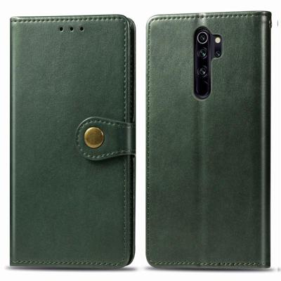 Voor Xiaomi Redmi Note 8 Pro retro effen kleur lederen gesp telefoon geval met Lanyard & fotolijstjes & kaartsleuf & portemonnee & stand functie (groe Voor Xiaomi Redmi Note 8 Pro retro effen kleur lederen gesp telefoon geval met Lanyard & fotolijstjes & kaartsleuf & portemonnee & stand functie (groe
