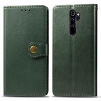 Voor Xiaomi Redmi Note 8 Pro retro effen kleur lederen gesp telefoon geval met Lanyard & fotolijstjes & kaartsleuf & portemonnee & stand functie (groe - thumbnail