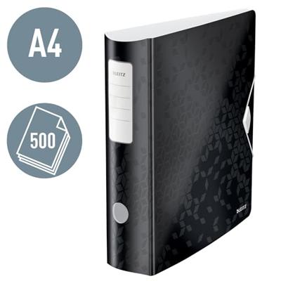 Ordner Leitz WOW active 180° 80mm PP A4 zwart | 5 stuks