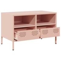 Tv-meubel 68x39x43,5 cm koudgewalst staal roze - thumbnail