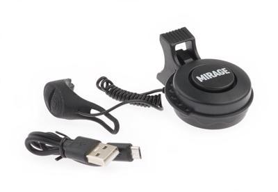 Mirage e-bike horn zwart, 80~90db, usb oplaadbaar
