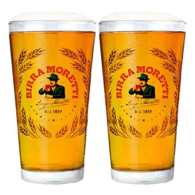 Birra Moretti - Bierglas "Vaasje" 250ml - 2 stuks