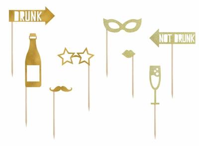 Photo Booth Props Party Goud