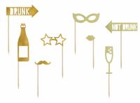Photo Booth Props Party Goud - thumbnail