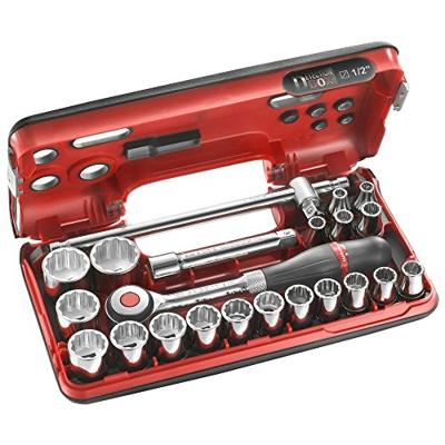 Facom 22-delige compacte doos 1/2" 12-kant met ratel met draaiend heft - S.360DBOX412