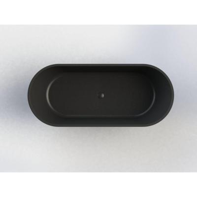 Vrijstaand Ligbad Arcqua Pinto 180x80x57 cm Mat Zwart Arcqua