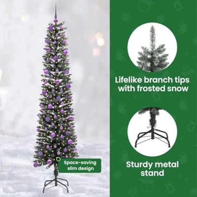 VidaXL Kunstkerstboom met 300 led groen 210 cm pvc en plastic en staal
