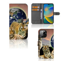 iPhone 14 Pro Max | Telefoonhoesje | Met pasjeshouder | Roofdieren - thumbnail