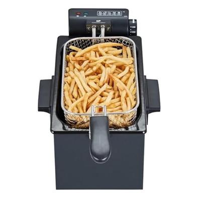 Friteuse - CONTINENTAL EDISON - CEFR3BLK - 3 L - 2000 W - 1 mand - Zwart