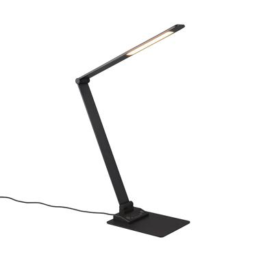 LED Bureaulamp 6.5W - Dimbaar - Aanpasbare Kleur - Mat Zwart Metaal