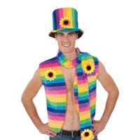 Kostuums voor Volwassenen My Other Me Rainbow Multicolour Vest Maat 54 - thumbnail