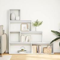 Kamerscherm / boekenkast 4-laags 143,5x29x143,5 cm hout wit - thumbnail