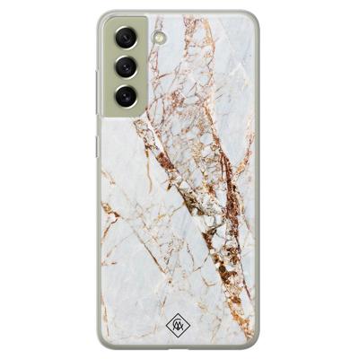 Samsung Galaxy S21 FE siliconen hoesje - Marmer goud Samsung Galaxy S21 FE siliconen hoesje - Marmer goud