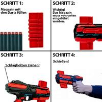 Tack Pro Storm Clip III met 14 darts, 30 cm - thumbnail