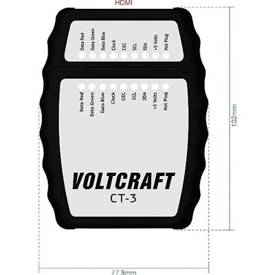 VOLTCRAFT CT-3 CT-3 Kabeltester Geschikt voor: HDMI-kabel type A,