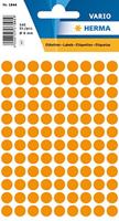 Etiket herma 1844 rond 8mm fluor oranje 540stuks - thumbnail