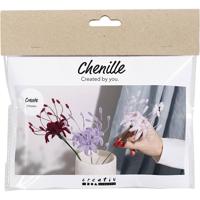Creativ Company Mini hobbyset bloemen van chenilledraad, lelie, lichtroze, lichtpaars, donkerrood, 1 doos - thumbnail