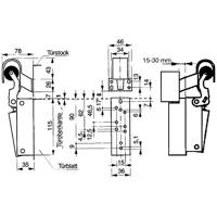 Dictator deuropvanger 1100 met hoge haak 1013 vernikkeld - thumbnail