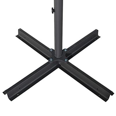 VidaXL Parasol met aluminium paal 600 cm zwart