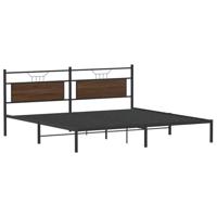 Bedframe zonder matras 200x200 cm spaanplaat bruin eikenkleurig - thumbnail