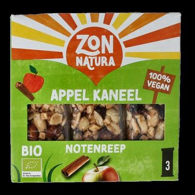 Noten appel kaneel reep 25 gram bio 3 Stuks