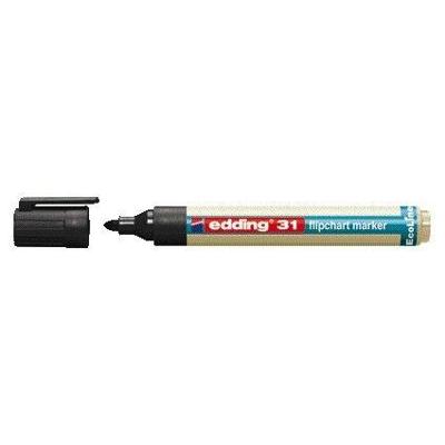 Viltstift edding 31 EcoLine voor flipover rond 1.5-3mm zwart | 10 stuks