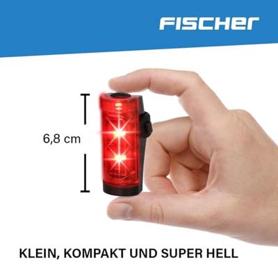 FISCHER FAHRRAD 45 LUX, small-box Fietsverlichtingsset LED Zwart