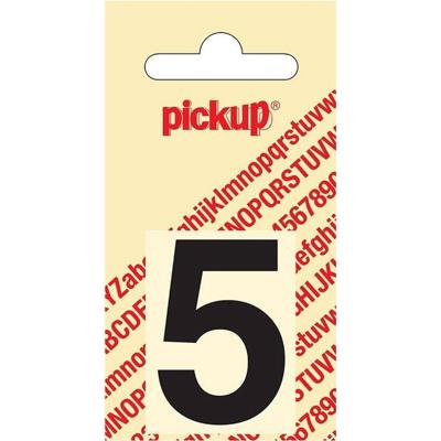 Plakcijfer Helvetica 40 mm Sticker zwarte cijfer 5 Pickup - Pickup