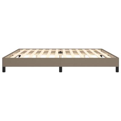 Bedframe zonder matras stof taupe 200x200 cm Bedframe zonder matras stof taupe 200x200 cm