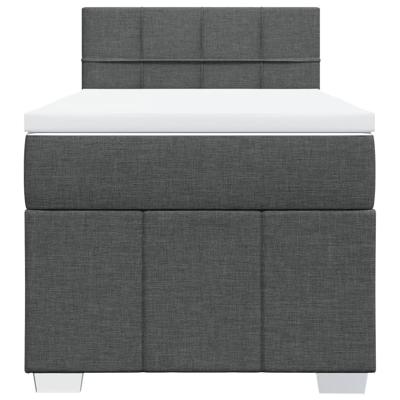Boxspring met matras stof donkergrijs 120x200 cm - thumbnail