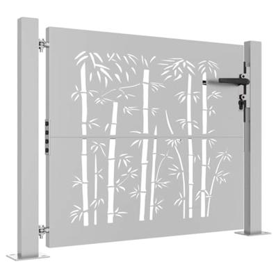 VidaXL Poort 105x105 cm bamboe-ontwerp cortenstaal