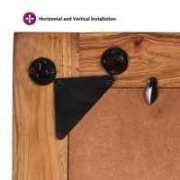 VidaXL Spiegel 70x50 cm massief gerecycled hout en glas - thumbnail