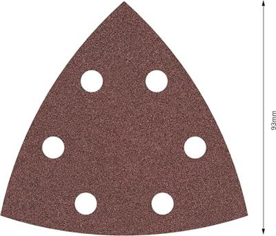 Bosch Accessories Bosch Power Tools 2608621686 Deltaschuurpapier Korrelgrootte (num) 80 (l x b) 93 mm x 93 mm 5 stuk(s) - thumbnail