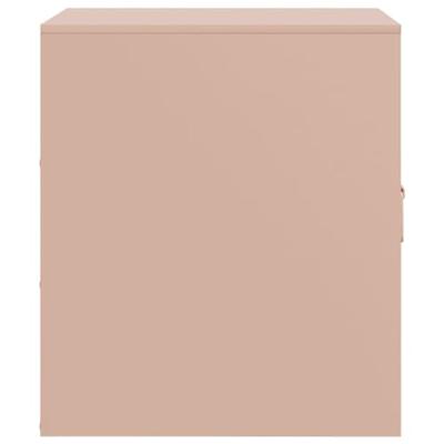 Nachtkastje 34,5x39x44 cm staal roze
