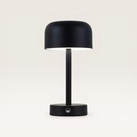 LED Tafellamp Ceyon nero - Zwarte paddenstoel lamp voor binnen, zowel dim- als oplaadbaar - thumbnail