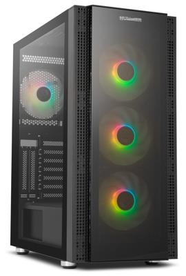 ATX Semi-toren doos Nox-Xtreme Hummer Horus Zwart E-ATX - thumbnail