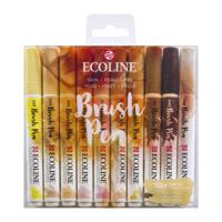 Brushpen talens ecoline set 10 stuks huid - thumbnail