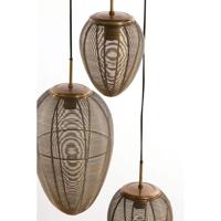 Light & Living Hanglamp 'Yaelle' 3-Lamps Getrapt, kleur Antiek Brons/Mat Zwart - thumbnail