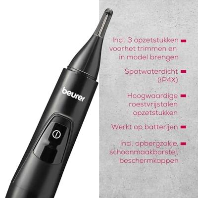Beurer MN2X Präzisionstrimmer Precisietrimmer Zwart Beurer MN2X Präzisionstrimmer Precisietrimmer Zwart