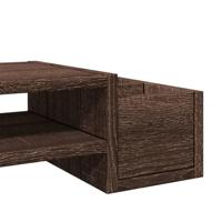 Monitorstandaard met opbergruimte 100x27x15 cm hout bruin eiken - thumbnail