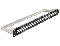 DeLOCK Keystone Patchpanel 19" 48 Port 1 HE patchpaneel - thumbnail