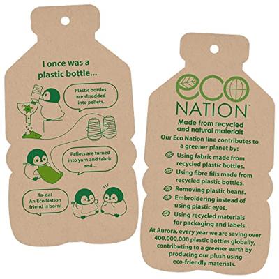 Eco Nation Pluchen knuffel - lapjeskat - 22 cm