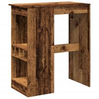Bartafel met rekken 90x47,5x103,5 cm bewerkt hout oud houtkleur - thumbnail
