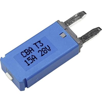 Hansor Circuit Breaker Mini, type 3. Manual Reset, 15A CBA3 Series 15A Zekeringautomaat standaard vlakzekering 15 A Blauw 1 stuk(s) Hansor Circuit Breaker Mini, type 3. Manual Reset, 15A CBA3 Series 15A Zekeringautomaat standaard vlakzekering 15 A Blauw 1 stuk(s)