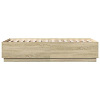 Bedframe bewerkt hout sonoma eikenkleurig 90x190 cm - thumbnail